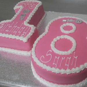 Two Figure Pink Cake