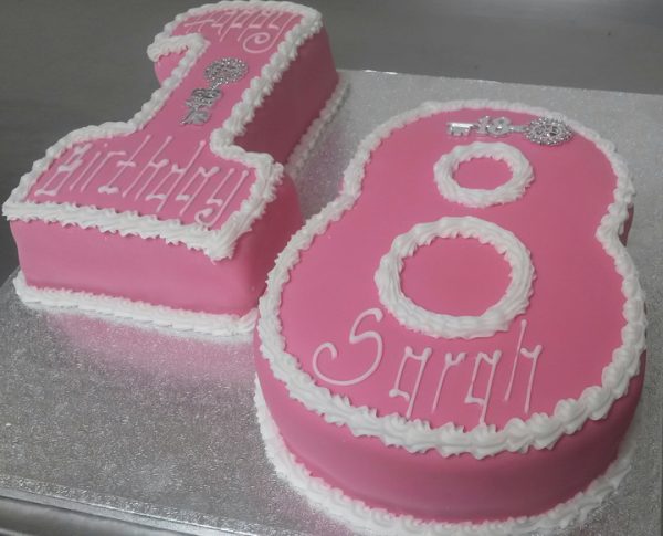 Two Figure Pink Cake