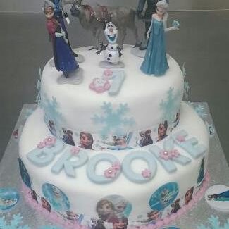 Frozen two tier cake