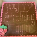 Hand written birthday cake